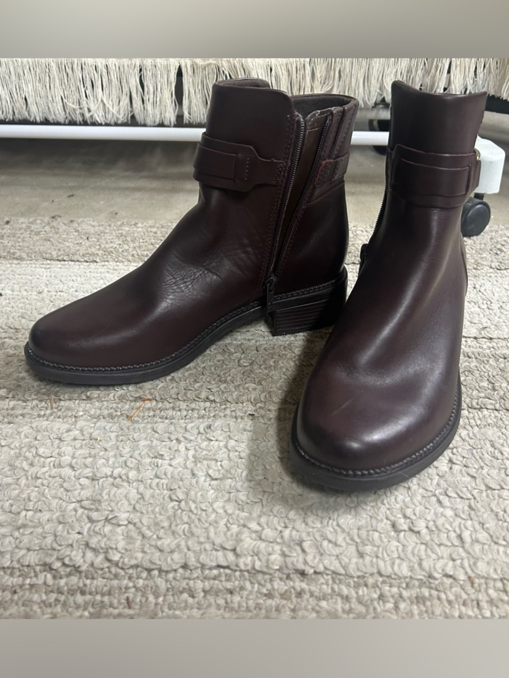 Clarks Women's Dark Brown Leather Ankle Boots